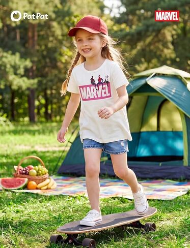 Disney Marvel Princess Frozen Stitch Minnie Girl Shirts Toddler Tee Cotton Short Sleeve Crewneck T-Shirt Summer Clothes 2-9Y in Kuwait