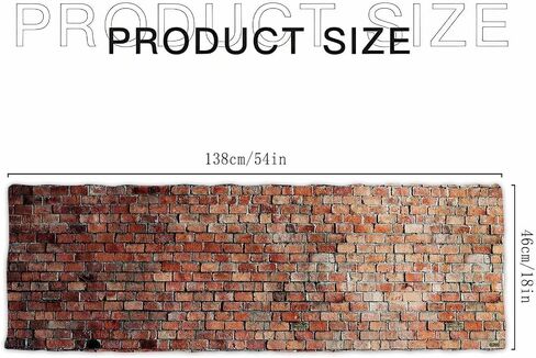 54x18Inch Polyester Red Bricks Wall Curtains Valance Rustic Brick Texture Short Topper Curtain Vintage Small Rod Pocket Window Treatment Drape for Living Room Kitchen Home Decor 1 Panel in Saudi Arabia