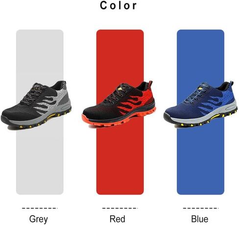 Steel Toe Shoes for Men Lightweight Comfortable Work Shoes Women Puncture Proof Safety Sneakers for Industrial Construction in Kuwait