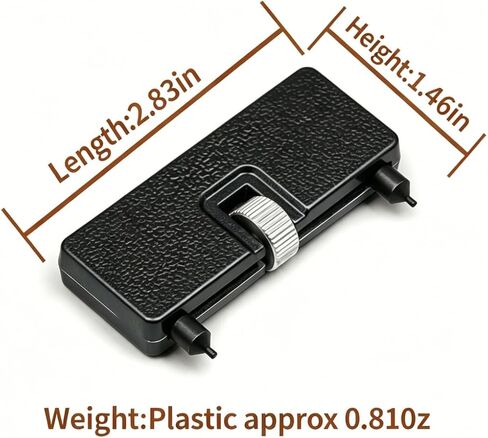 1Pc 2-Prong Watch Back Remover Tool, Portable Plastic & Metal Watch Case Opener, Round Head Watch Back Cover Removal Tool for Watch Repair (Black, Round Plastic Head) in Kuwait