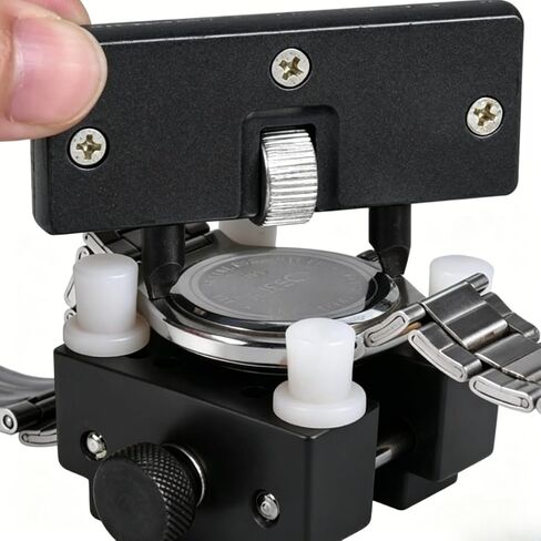 1Pc 2-Prong Watch Back Remover Tool, Portable Plastic & Metal Watch Case Opener, Round Head Watch Back Cover Removal Tool for Watch Repair (Black, Round Plastic Head) in Kuwait