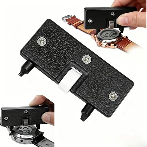 1Pc 2-Prong Watch Back Remover Tool, Portable Plastic & Metal Watch Case Opener, Round Head Watch Back Cover Removal Tool for Watch Repair (Black, Round Plastic Head) in Kuwait