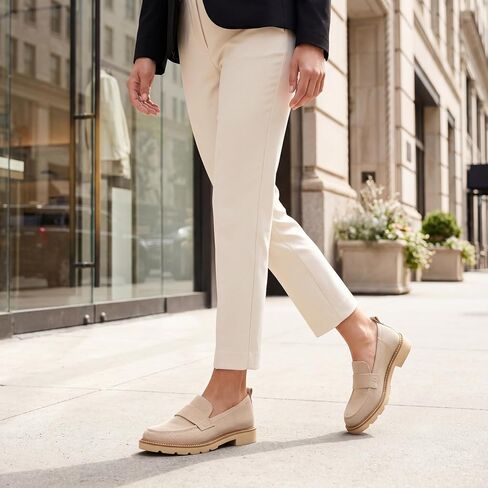 Women’s Knit Loafer ZAMI, Breathable Slip-On, Lightweight Lug Sole, Cushioned Closed Toe Casual Shoe in Kuwait