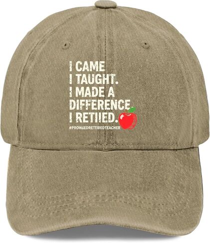 I Came I Taught I Made a Difference. Hat for Men Stylish Washed Distressed in Kuwait