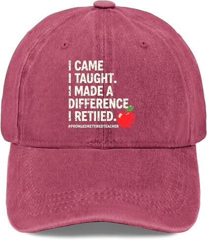 I Came I Taught I Made a Difference. Hat for Men Stylish Washed Distressed in Kuwait