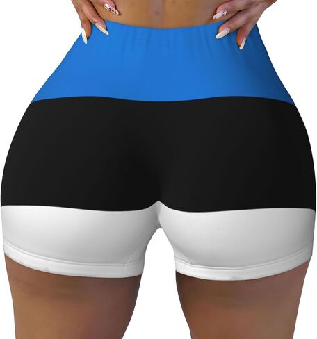 Flag of Kenya Print Elastic Workout Shorts for Women,Running Shorts,Perfect for Fitness and Daily Wear in Kuwait