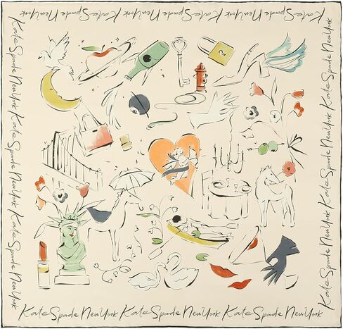 Kate Spade Womens New York Dream Silk Square Scarf, Stylish Fashion Accessory for Women in Kuwait