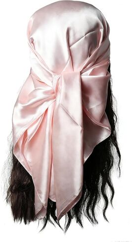 vabovin Satin Head Scarf for Women Solid Color, 35×35 in | Large Square, Silk Feel Neckerchief, Hair Scarf, Fashion Bandana, Headscarf, Headband, hair wrap sleeping in Saudi Arabia