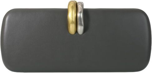 Trendy Long PU Leather Evening Handbag for Women Metal Decoration Clutch Purse Casual Crossbody Bag for Wedding Party in Saudi Arabia