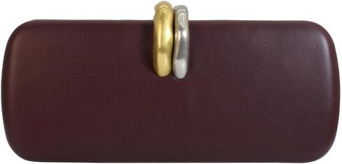 Trendy Long PU Leather Evening Handbag for Women Metal Decoration Clutch Purse Casual Crossbody Bag for Wedding Party in Saudi Arabia