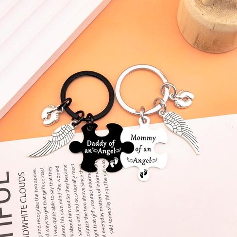 Miscarriage Gifts for Mothers Dad Loss Of Baby Sympathy Gifts for Mommy Daddy Memorial Keychain for Loss Loved Ones Miscarriage Comfort Gift Ideas Lost Baby Memorial Angel Keychain in Kuwait
