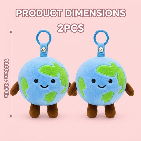 2PCS Globe Keychain, Earth Keychain, Mini Earth Design, Compact and Portable for Everyday Carry, Ideal for Travel Enthusiasts and Geography Lovers, Premium Construction in Saudi Arabia