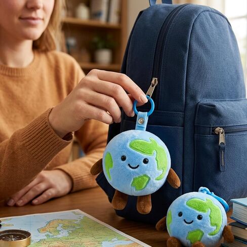 2PCS Globe Keychain, Earth Keychain, Mini Earth Design, Compact and Portable for Everyday Carry, Ideal for Travel Enthusiasts and Geography Lovers, Premium Construction in Saudi Arabia