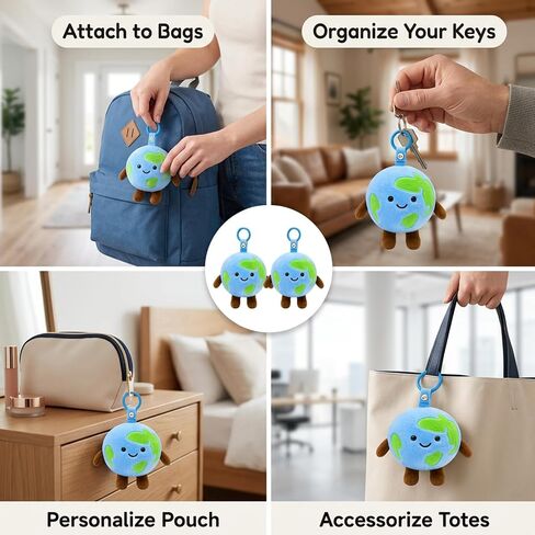 2PCS Globe Keychain, Earth Keychain, Mini Earth Design, Compact and Portable for Everyday Carry, Ideal for Travel Enthusiasts and Geography Lovers, Premium Construction in Saudi Arabia