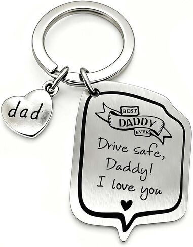 Father’s Day Gift for Dad, Drive Safe Daddy I Love You Keychain, Car Key Keepsake from Daughter Son Kids, Birthday Christmas Gift for Daddy Father (I Love You) in Kuwait
