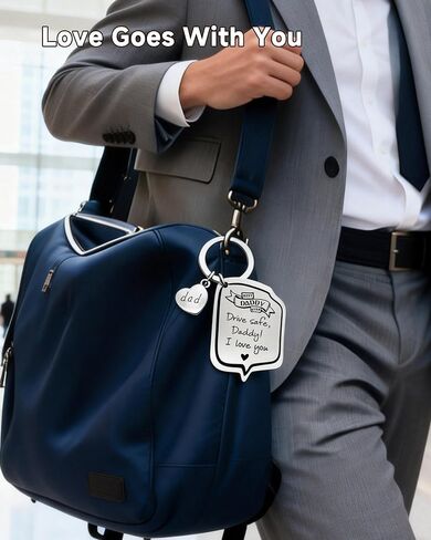 Father’s Day Gift for Dad, Drive Safe Daddy I Love You Keychain, Car Key Keepsake from Daughter Son Kids, Birthday Christmas Gift for Daddy Father (I Love You) in Kuwait