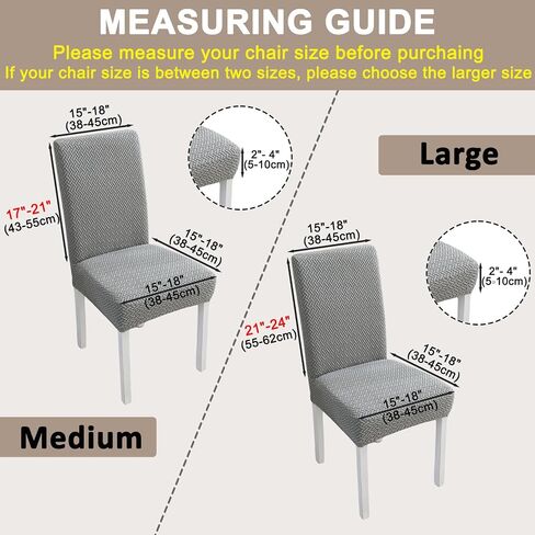 Dining Chair Covers Stretch Seat Covers for Dining Room Chairs Covers Set of 4 Kitchen Chair Slipcover for Home, Hotel, Banquet(Light Coffee,4Pcs-Large) in Kuwait