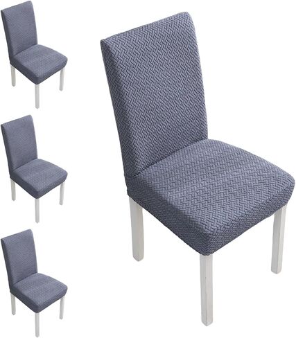 Dining Chair Covers Stretch Seat Covers for Dining Room Chairs Covers Set of 4 Kitchen Chair Slipcover for Home, Hotel, Banquet(Light Coffee,4Pcs-Large) in Kuwait
