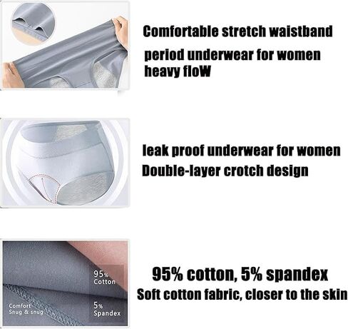 Women's double-layer underwear, 95% cotton, comfortable and close-fitting, move however you want. in Saudi Arabia
