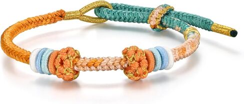 CHOW SANG SANG Hand-woven Knotted Orange Rope Bracelet for Women JFB0048 in Kuwait
