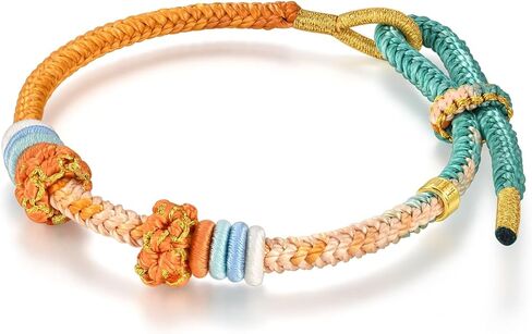 CHOW SANG SANG Hand-woven Knotted Orange Rope Bracelet for Women JFB0048 in Kuwait