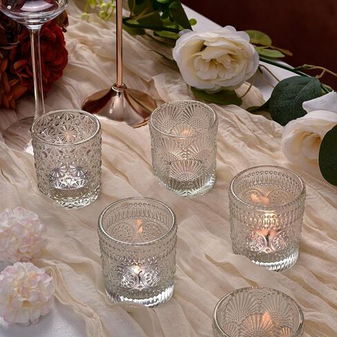12 حزمة من حوامل الشموع الشفافة، 3 أنماط حامل شموع Tealight لطاولة الزفاف المركزية، ديكور طاولة المنزل، عيد الميلاد، ديكور الحفلات، دش الزفاف in Kuwait