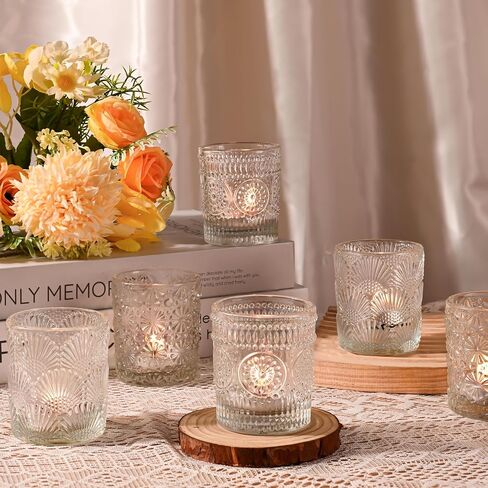 12 حزمة من حوامل الشموع الشفافة، 3 أنماط حامل شموع Tealight لطاولة الزفاف المركزية، ديكور طاولة المنزل، عيد الميلاد، ديكور الحفلات، دش الزفاف in Kuwait