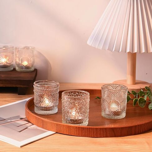 12 حزمة من حوامل الشموع الشفافة، 3 أنماط حامل شموع Tealight لطاولة الزفاف المركزية، ديكور طاولة المنزل، عيد الميلاد، ديكور الحفلات، دش الزفاف in Kuwait