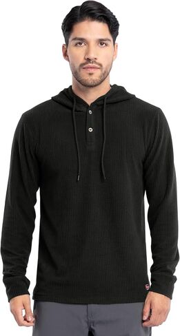 Wrangler Men's Fleece Pullover Henley Hoodie Sweatshirt in Kuwait