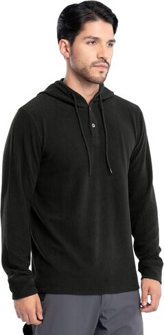 Wrangler Men's Fleece Pullover Henley Hoodie Sweatshirt in Kuwait
