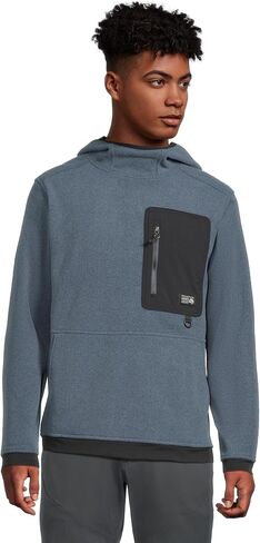 Mountain Hardwear Men's First Tracks™ Fleece Pullover Hoody Montauk Blue Heather Large in Kuwait