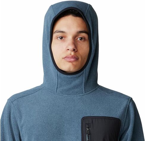 Mountain Hardwear Men's First Tracks™ Fleece Pullover Hoody Montauk Blue Heather Large in Kuwait