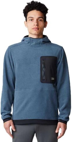 Mountain Hardwear Men's First Tracks™ Fleece Pullover Hoody Montauk Blue Heather Large in Kuwait