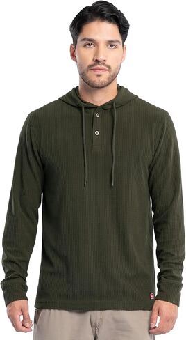 Wrangler Men's Fleece Pullover Henley Hoodie Sweatshirt in Kuwait