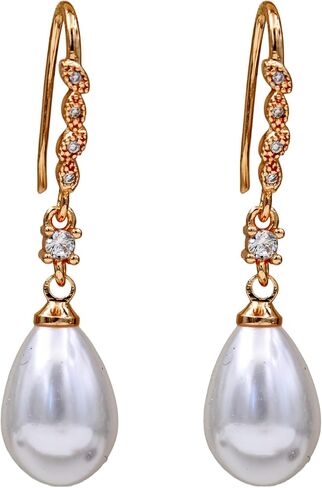 18K Gold Plated Flower Dangle Earrings for Women, Hypoallergenic Cubic Zirconia Earrings, Elegant CZ Drop Earrings, Statement Jewelry Gifts Party Fashion in Kuwait