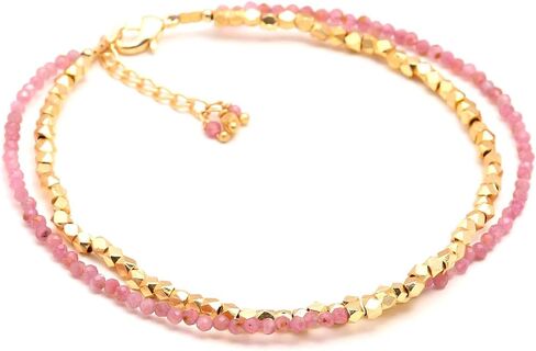 POSHPENDANT Handmade Gemstone Pearl Bracelet for Women - Adjustable 7+1 Inch Gold Plated Natural Stone Beaded Bracelet - Spiritual Healing Jewelry in Saudi Arabia
