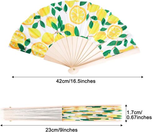 baotongle 2pcs اليد الليمون للطي المشجعين هدايا الزفاف للضيوف البحر الأبيض المتوسط ​​ورقة المشجعين الزفاف دش الزينة وصيفه الشرف هدية الصيف الشاطئ حفل زفاف لوازم in Kuwait
