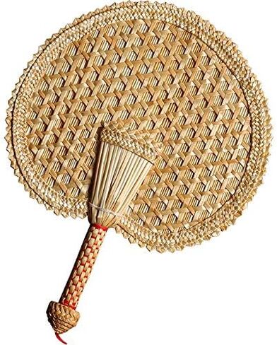 Coasta Hand-Woven Woven Straw Hand Fan Old Summer Natural Hand Fan Environmentally Friendly Hand-Woven Fan Decorative Round Fan in Kuwait