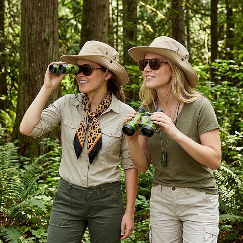 Safari Clothes for Women, Halloween Costumes, 5 PCS Safari Outfit Set with Safari Hat Leopard Print Scarf Binoculars Sunglasses and Whistle, for Attending Halloweens and Parties Use by Those Aged 15+ in Saudi Arabia