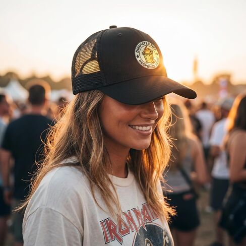 Dumpster Fire Response Team Funny Trucker Hat, Embroidered Sarcastic Mesh Back Baseball Cap, Adjustable Black Novelty Hat for Men Women in Saudi Arabia