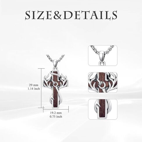 Cross Necklace for Men Cross Deer Antler Fish Hook Pendant Religious Christian Hunting Jewelry Gifts in Kuwait