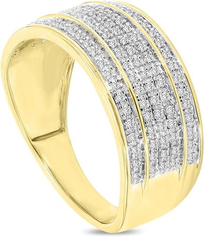 Elysium Unisex Diamond Band Ring in 10K Gold in Saudi Arabia