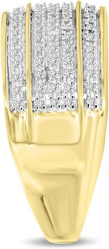 Elysium Unisex Diamond Band Ring in 10K Gold in Saudi Arabia