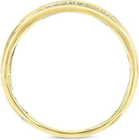 Elysium Unisex Diamond Band Ring in 10K Gold in Saudi Arabia