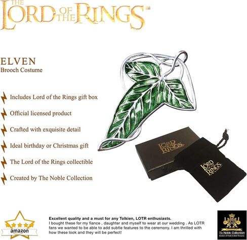 The Noble Collection Lord of The Rings: L√≥Rien Leaf Brooch in Kuwait