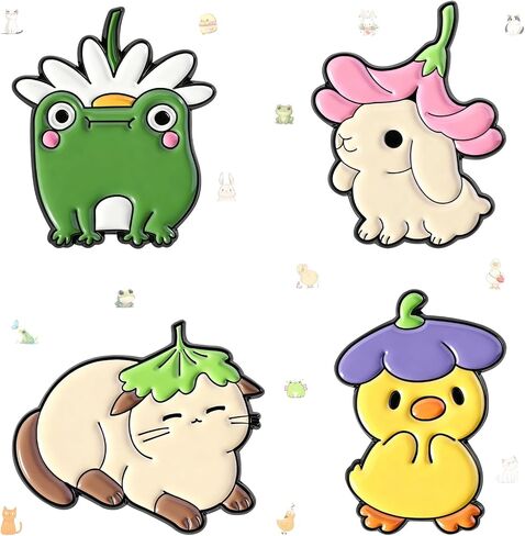 8 قطع kawaii الضفدع المينا دبوس مجموعة لطيف الكرتون الضفدع دبابيس، دبابيس التلبيب لحقائب الظهر والسترات والقبعات، والهدايا المثالية للنساء والمراهقين in Kuwait