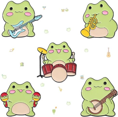 8 قطع kawaii الضفدع المينا دبوس مجموعة لطيف الكرتون الضفدع دبابيس، دبابيس التلبيب لحقائب الظهر والسترات والقبعات، والهدايا المثالية للنساء والمراهقين in Kuwait