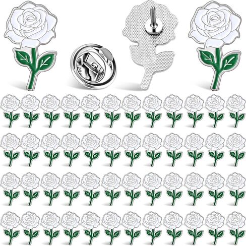 Tondiamo Rose Enamel Pins Bulk Rose Flower Lapel Brooch for Valentine's Day Women Men Gifts Clothes Bags Hats in Kuwait