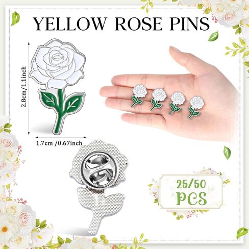 Tondiamo Rose Enamel Pins Bulk Rose Flower Lapel Brooch for Valentine's Day Women Men Gifts Clothes Bags Hats in Kuwait
