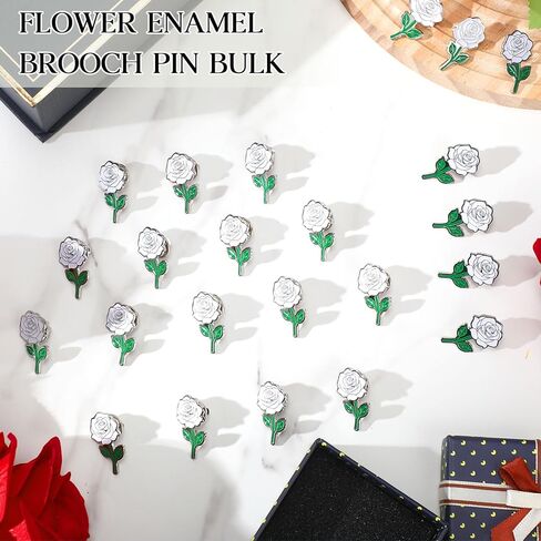 Tondiamo Rose Enamel Pins Bulk Rose Flower Lapel Brooch for Valentine's Day Women Men Gifts Clothes Bags Hats in Kuwait